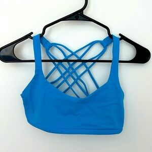 Lululemon Free to Be sports bra, turquoise, size 4